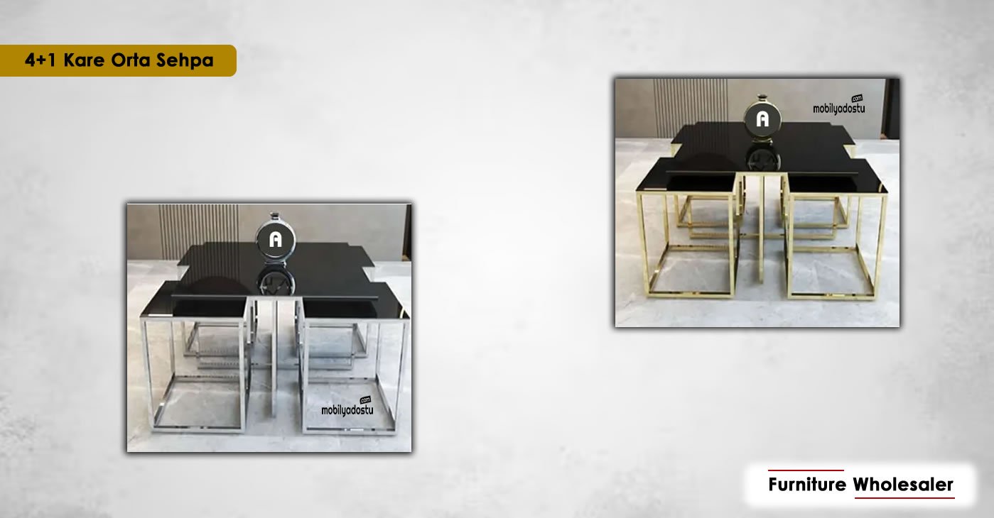 4+1 Square Coffee Table