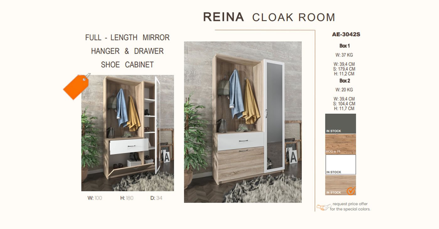Reina Cloakroom Cabinet