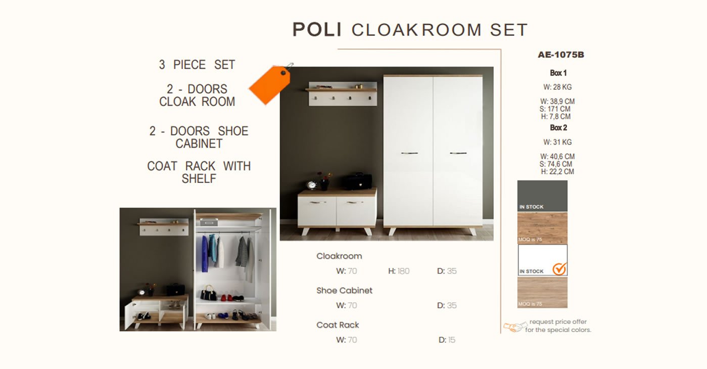 Poli Cloakroom Set